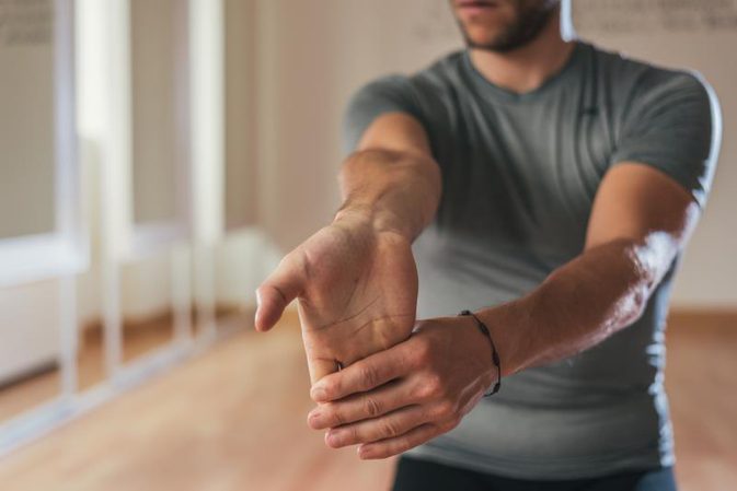 stretching