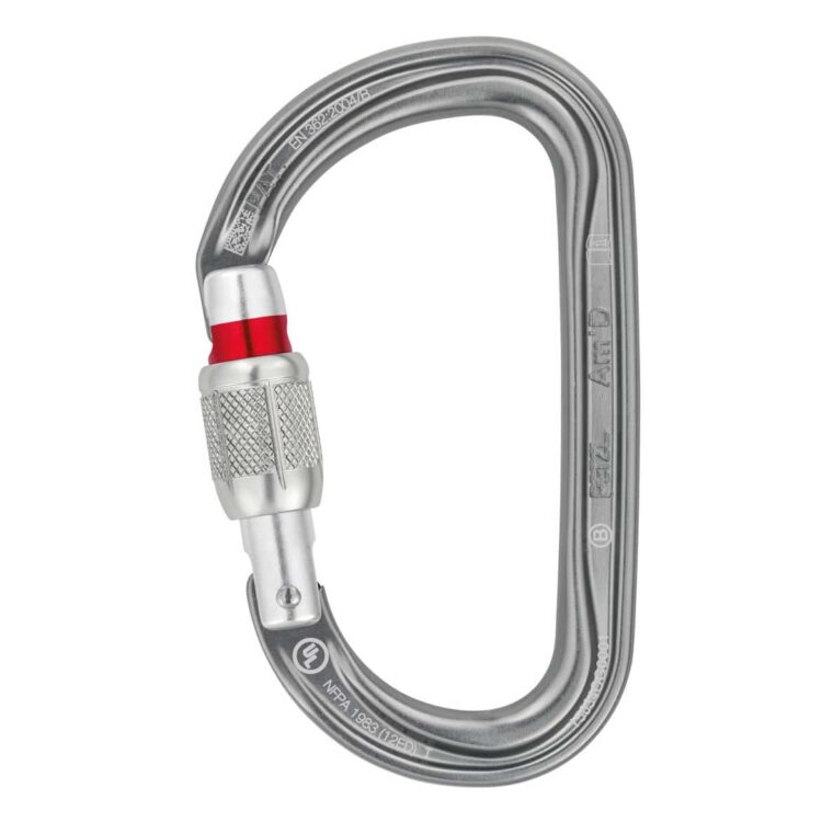 moschettone a d con ghiera PETZL