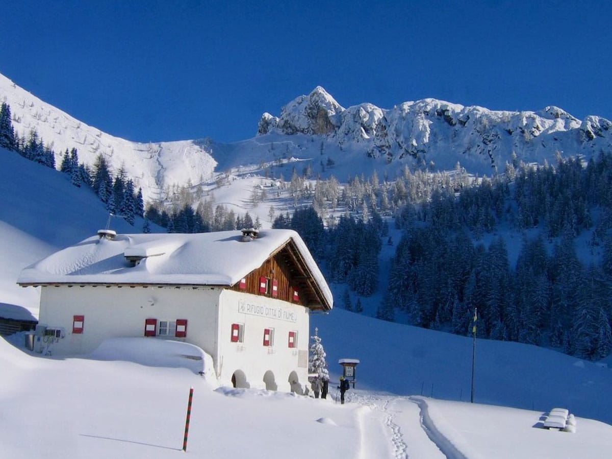 da passo staulanza a rifugio città di fiume neve