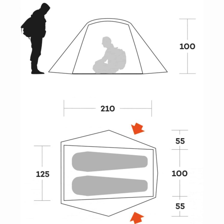 Ferrino Blow 2 tenda due posti ultraleggera a dome - immagine 4